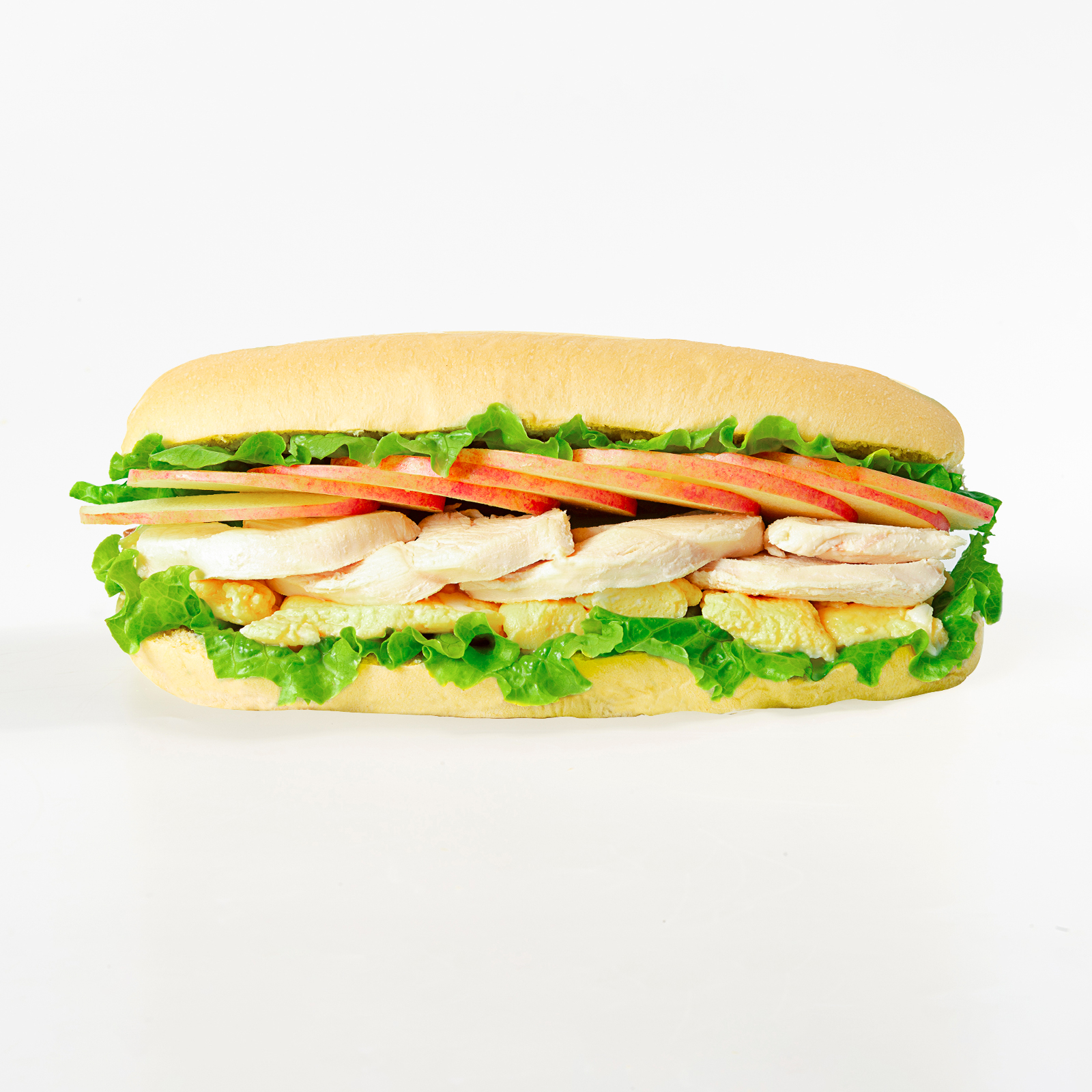 苹果鸡肉滑蛋三明治